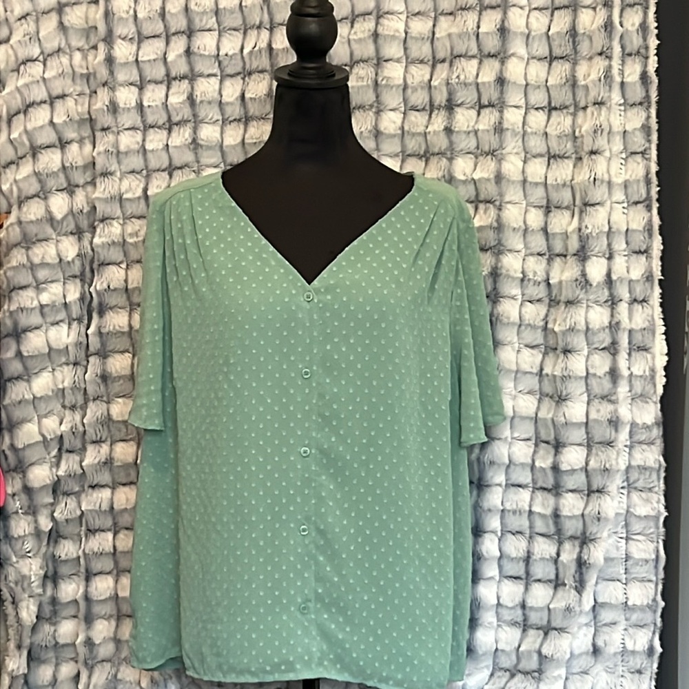 Light & Short-sleeve 1X Wmn’s Blouse
